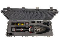 Birds Eye view of open Transport Case for Weber Rescue E-FORCE battery tools